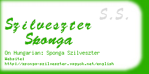szilveszter sponga business card